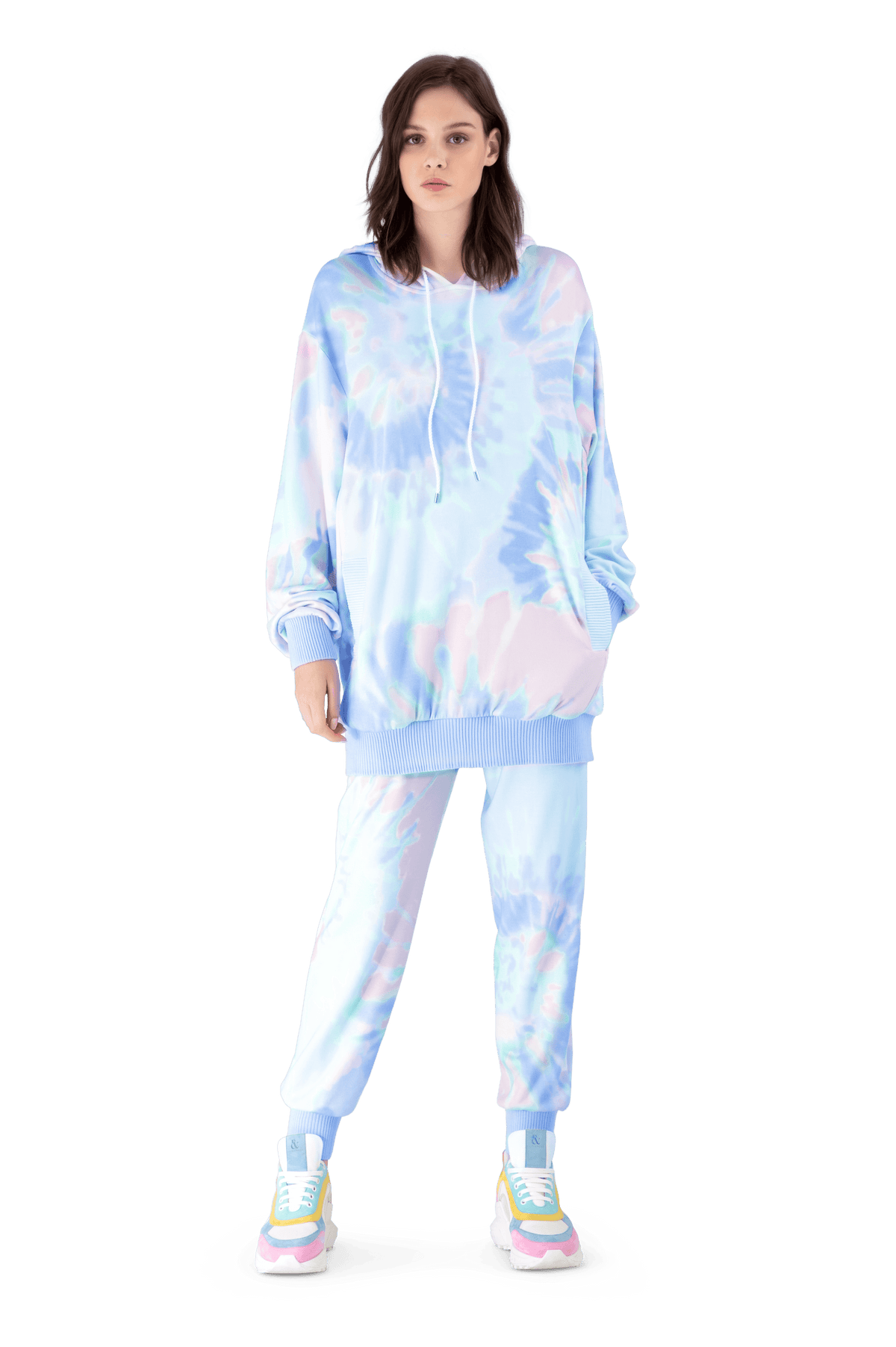 Lavender Tie-Dye Jersey Tracksuit Trousers