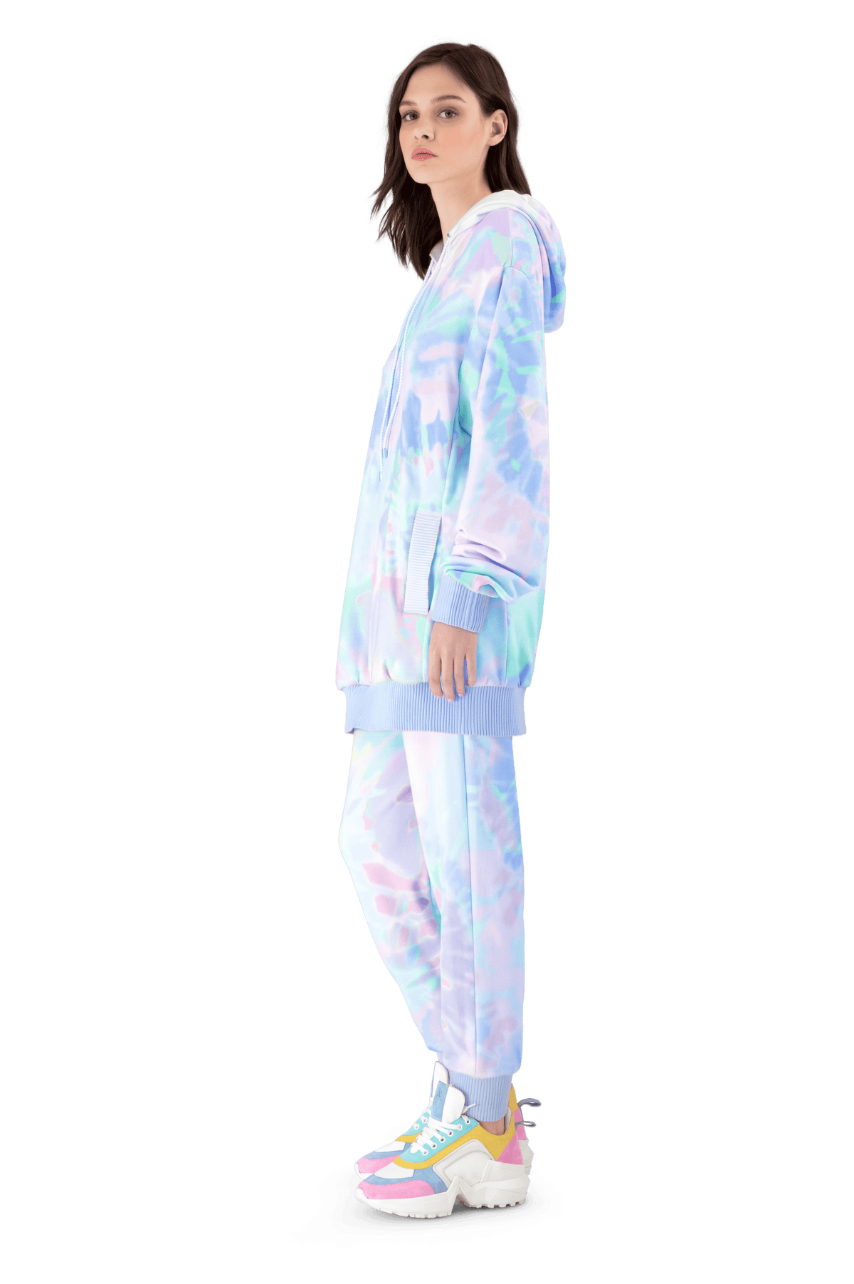 Lavender Tie-Dye Jersey Tracksuit Trousers