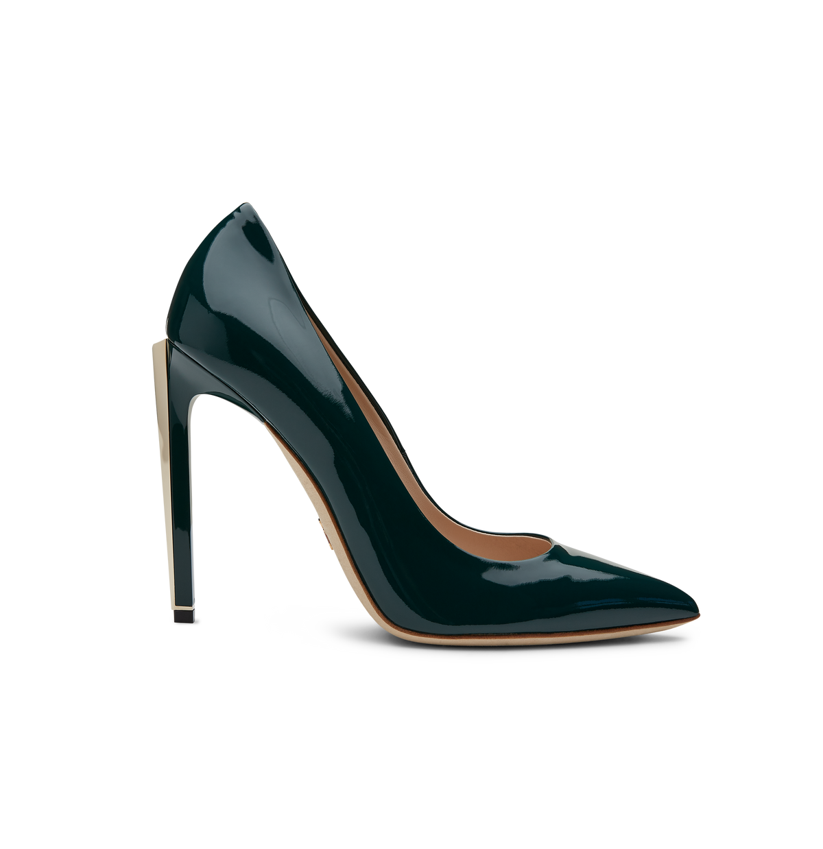 Emerald Patent Leather With Light Gold Hardware