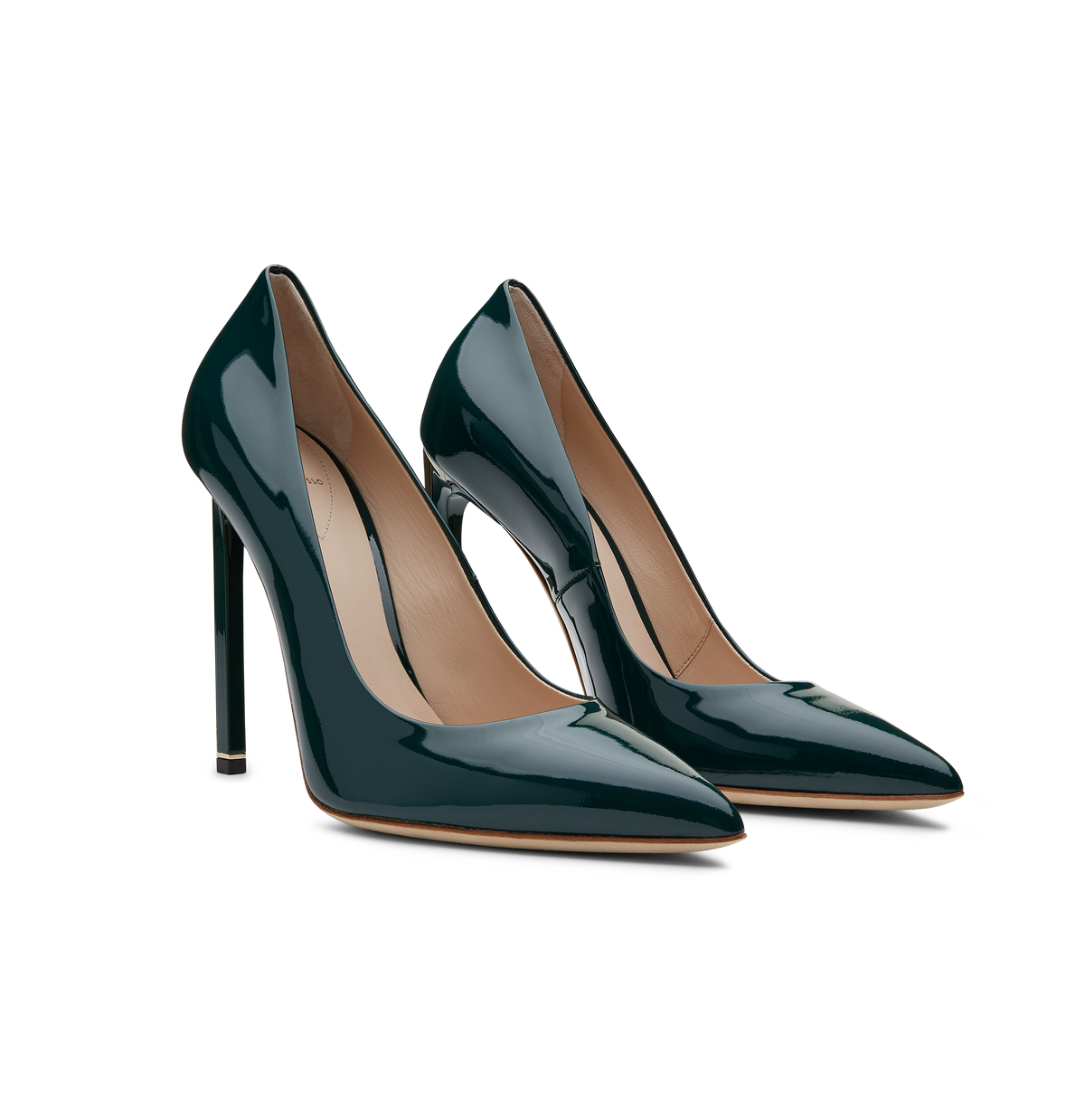 Emerald Patent Leather With Light Gold Hardware