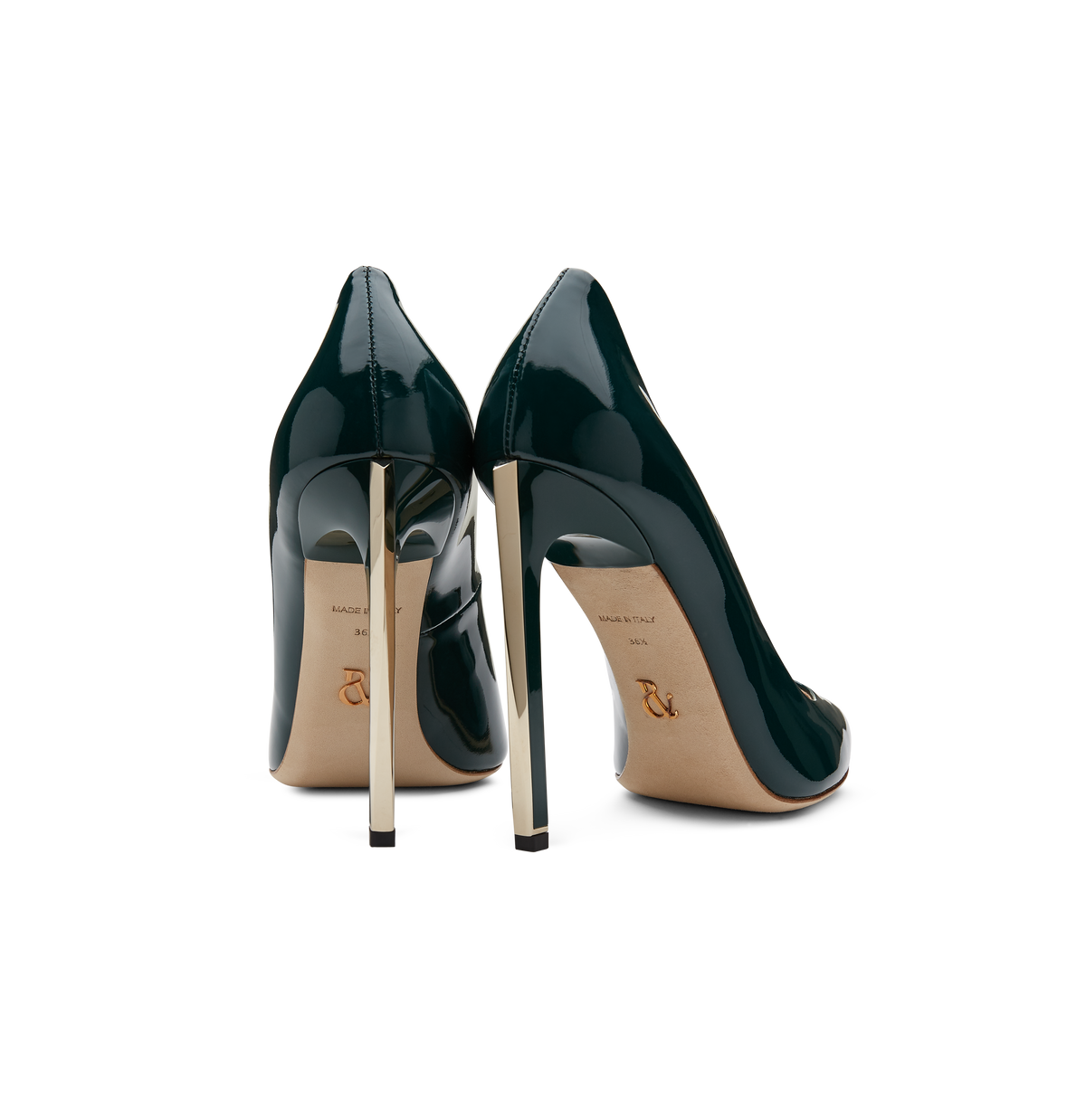 Emerald Patent Leather With Light Gold Hardware