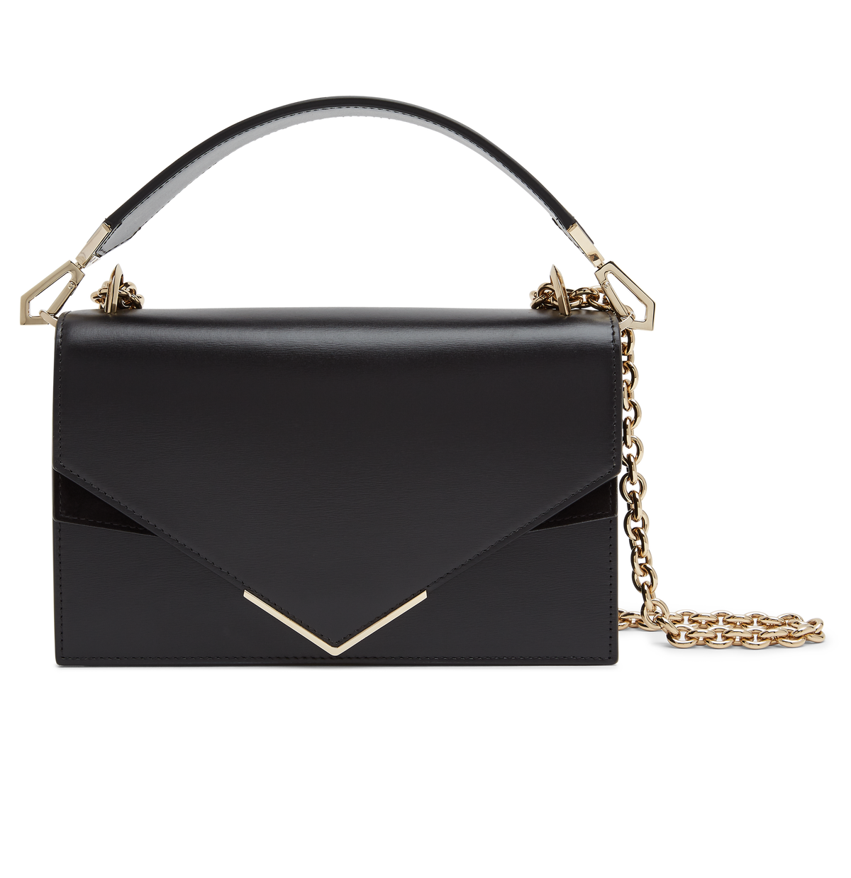 Black Calf Leather and Suede with Rose Gold Hardware