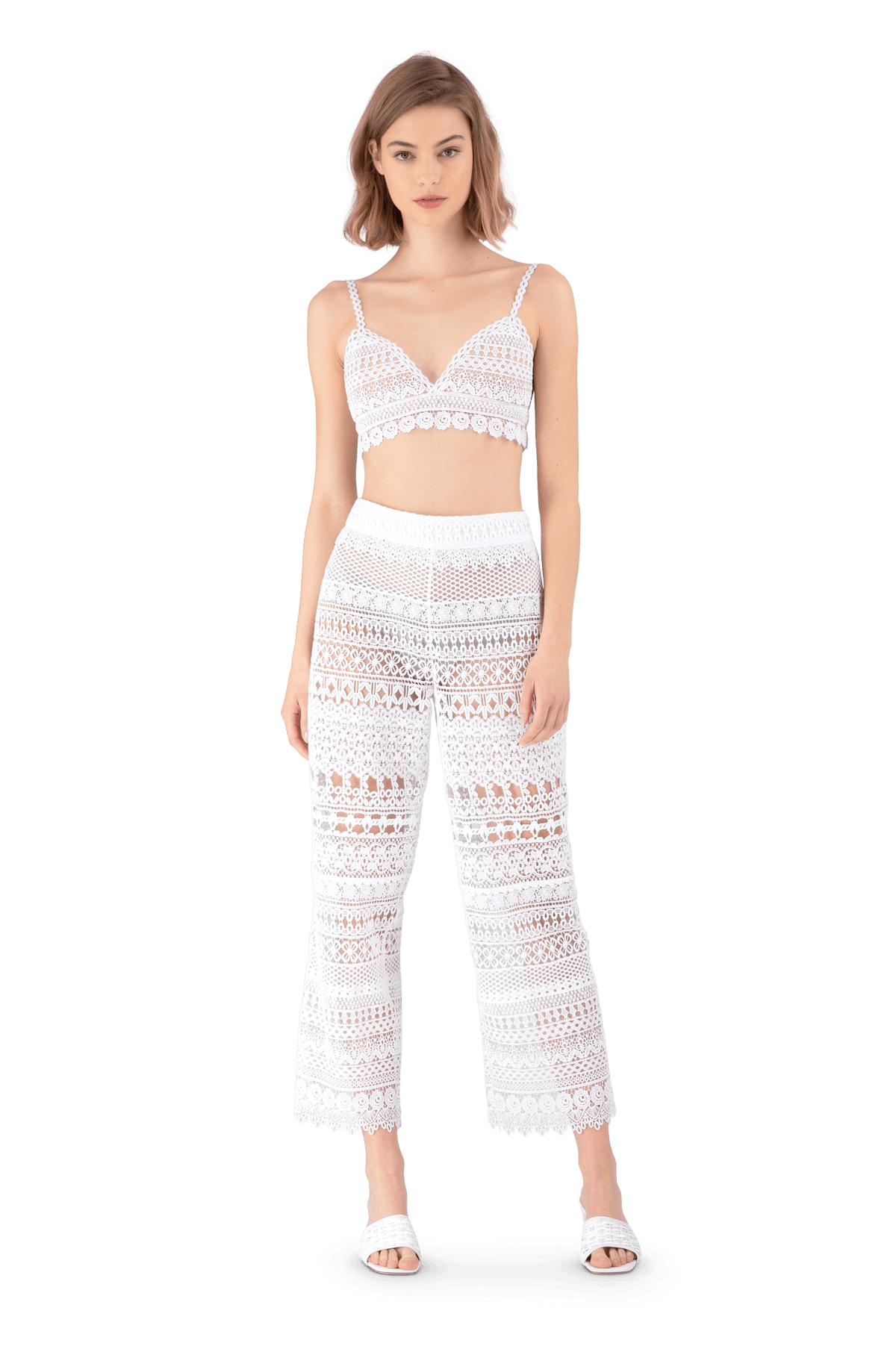 White Guipure Lace Bralette