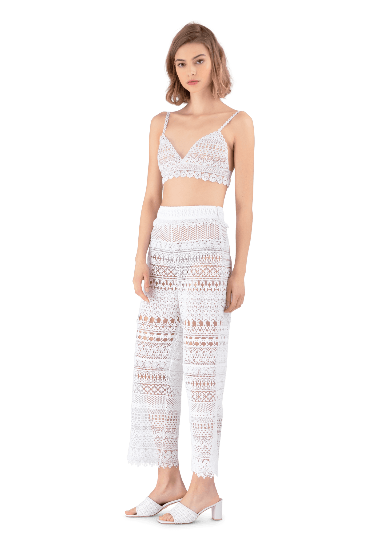 White Guipure Lace Bralette