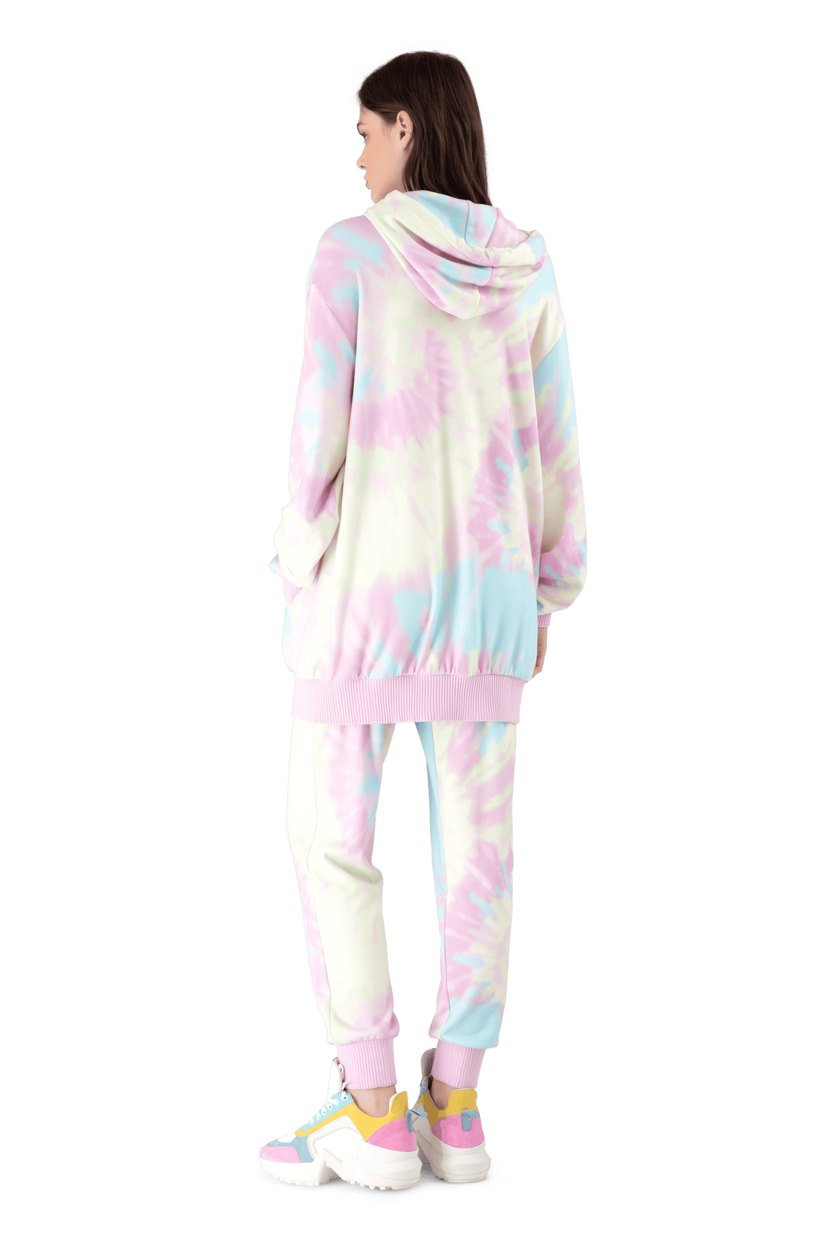 Pink Tie-Dye Jersey Hoodie