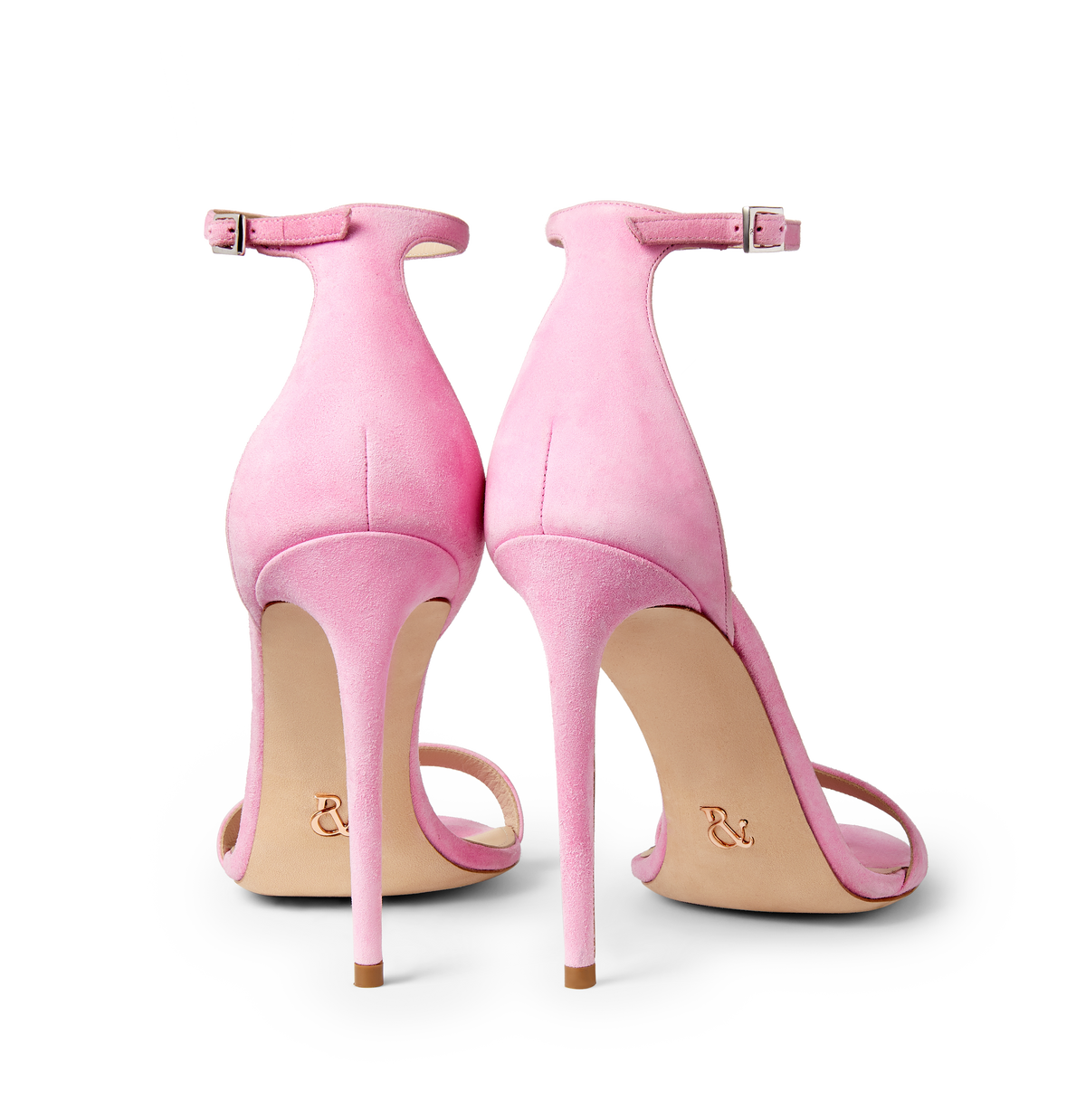 Pink Suede Strap Sandals